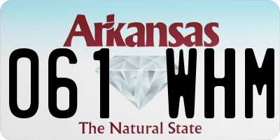 AR license plate 061WHM