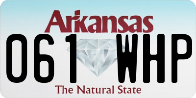 AR license plate 061WHP