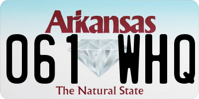 AR license plate 061WHQ