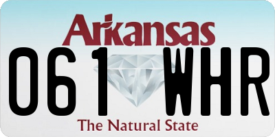 AR license plate 061WHR
