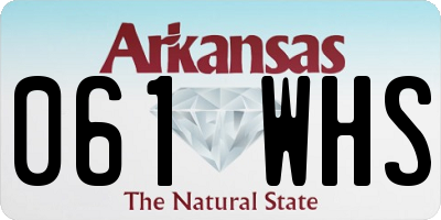 AR license plate 061WHS
