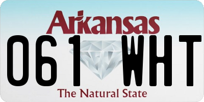 AR license plate 061WHT