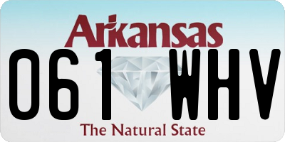 AR license plate 061WHV