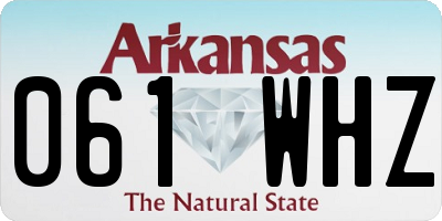 AR license plate 061WHZ