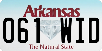 AR license plate 061WID