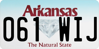 AR license plate 061WIJ