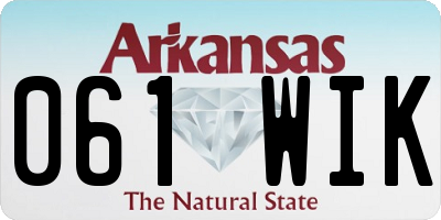 AR license plate 061WIK