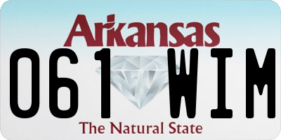 AR license plate 061WIM