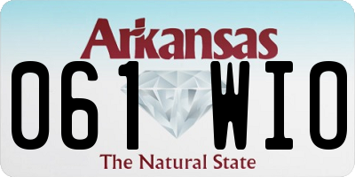 AR license plate 061WIO