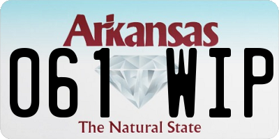 AR license plate 061WIP