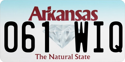 AR license plate 061WIQ