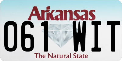 AR license plate 061WIT