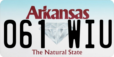 AR license plate 061WIU