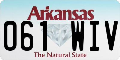 AR license plate 061WIV