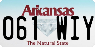 AR license plate 061WIY