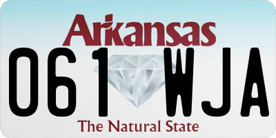 AR license plate 061WJA