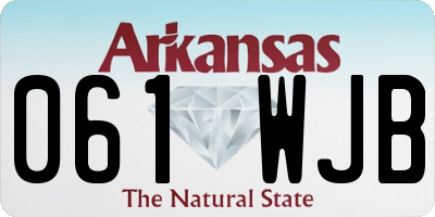 AR license plate 061WJB