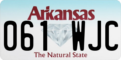 AR license plate 061WJC