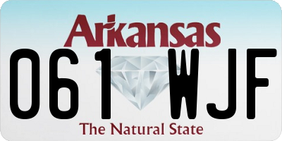 AR license plate 061WJF