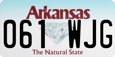 AR license plate 061WJG