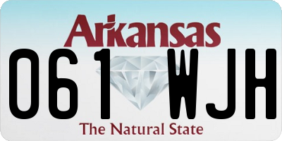 AR license plate 061WJH