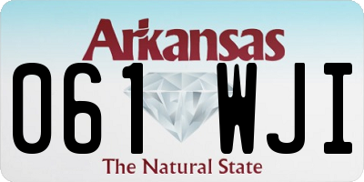 AR license plate 061WJI