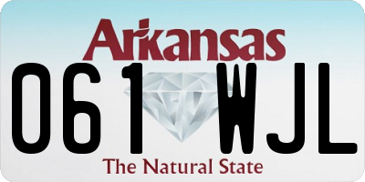 AR license plate 061WJL