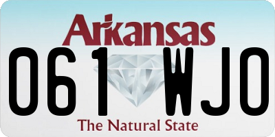 AR license plate 061WJO