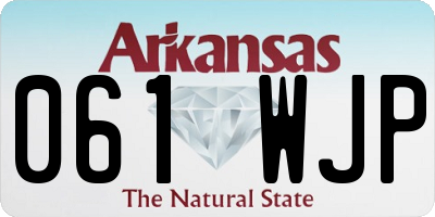 AR license plate 061WJP