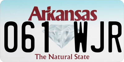 AR license plate 061WJR