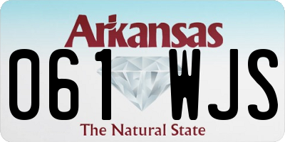 AR license plate 061WJS