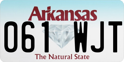AR license plate 061WJT