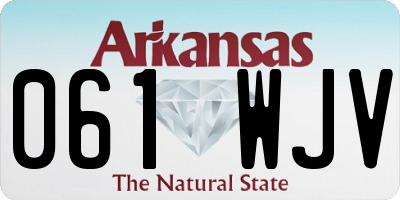 AR license plate 061WJV
