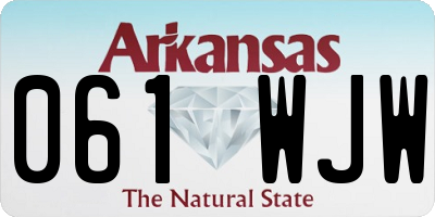 AR license plate 061WJW