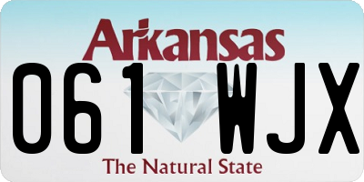AR license plate 061WJX