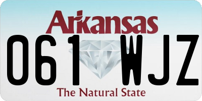 AR license plate 061WJZ