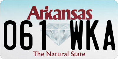 AR license plate 061WKA
