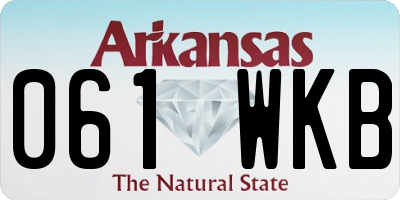 AR license plate 061WKB
