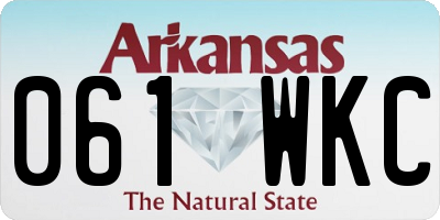 AR license plate 061WKC