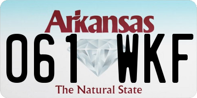 AR license plate 061WKF