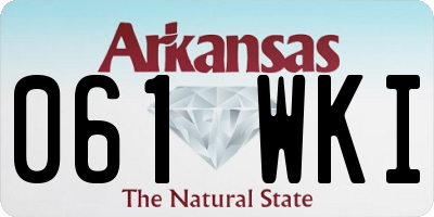 AR license plate 061WKI