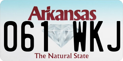AR license plate 061WKJ