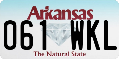 AR license plate 061WKL