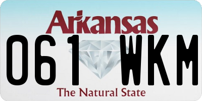 AR license plate 061WKM