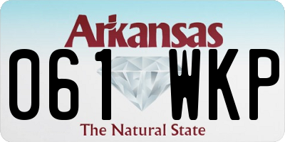 AR license plate 061WKP