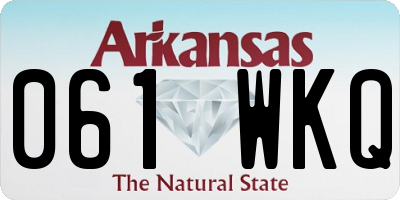 AR license plate 061WKQ