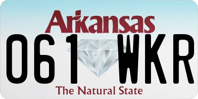 AR license plate 061WKR