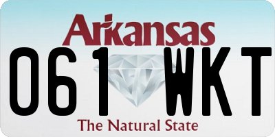 AR license plate 061WKT