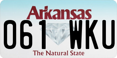 AR license plate 061WKU