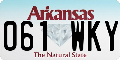 AR license plate 061WKY